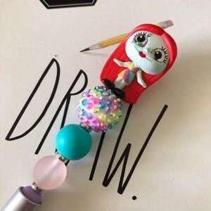 Disney Doorables: Nightmare Before Christmas: Sally handmade beaded pen